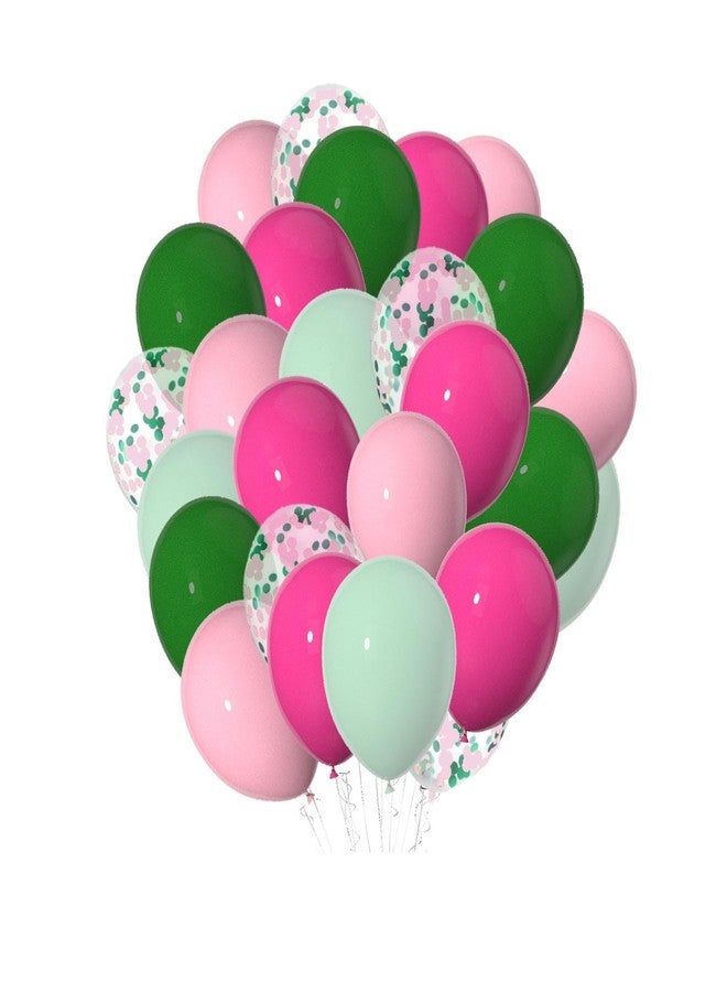 GAKA Pink and Green Balloons 12 inch Latex Balloons for Theme Party Birthday Wedding Decorations(Pack of 50) - Image 1