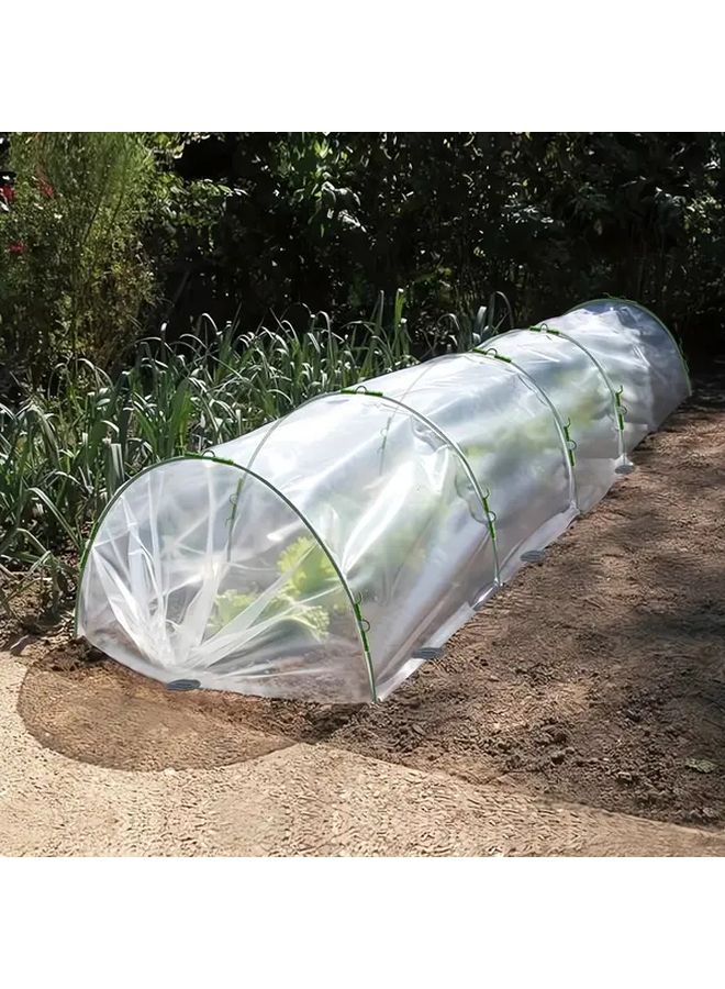 1 قطعة نفق الدفيئة المصغرة غطاء حماية النباتات في الهواء الطلق شفاف العزل الشتوي البناء - Image 2