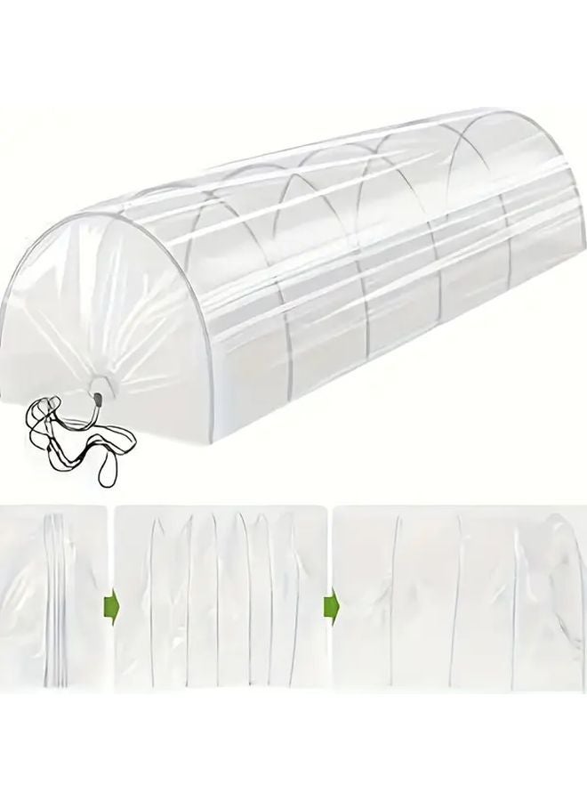 1 قطعة نفق الدفيئة المصغرة غطاء حماية النباتات في الهواء الطلق شفاف العزل الشتوي البناء - Image 1
