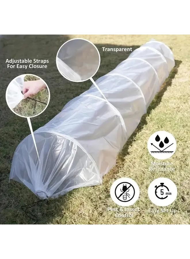 1 قطعة نفق الدفيئة المصغرة غطاء حماية النباتات في الهواء الطلق شفاف العزل الشتوي البناء - Image 5