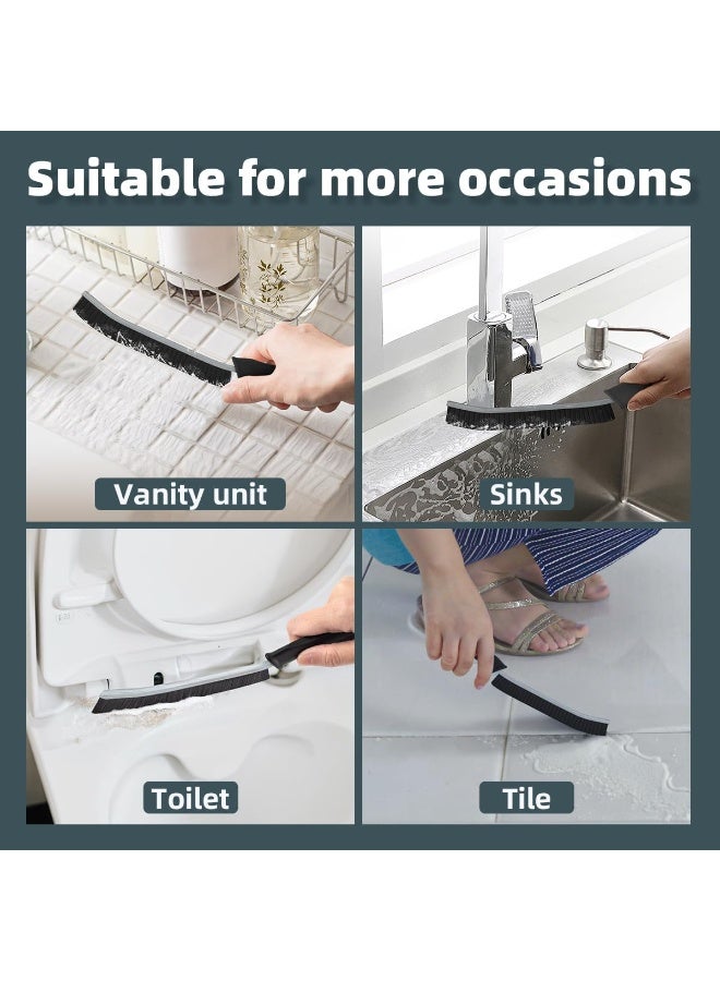 Toilet Brush, 2 Pcs Bathroom Cleaning Brush, Gap Scrub Brush with Hanging Hole, Multifunctional Hard Bristle Crevice Cleaning Brush, Cleaner Tools for Sinks, Tub, Shower, Tile, Toilet Seat - Image 5