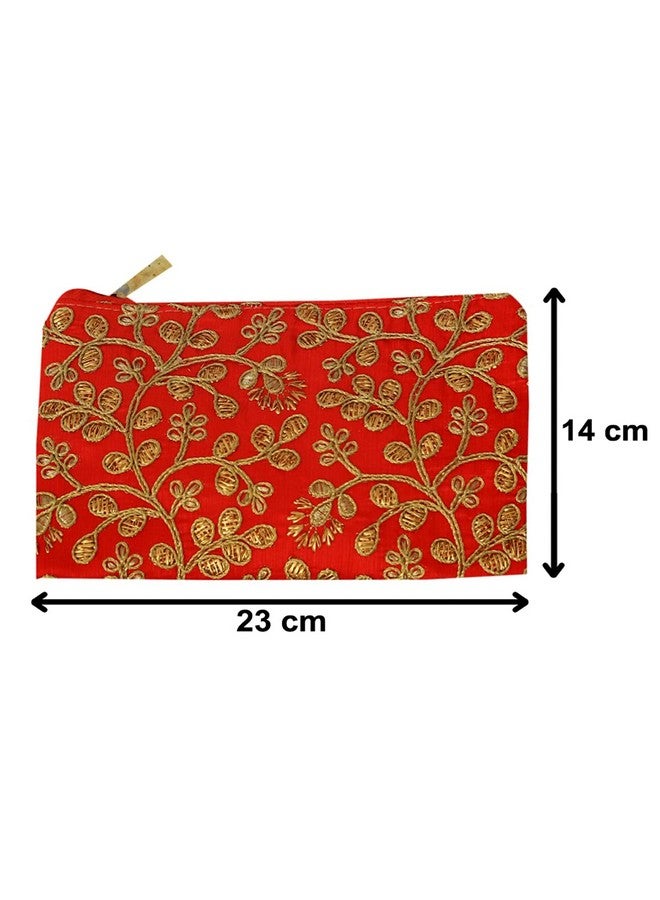 كوبير إندستريز محفظة يد مطرزة من Kuber Industries للنساء - عبوة من قطعتين (أحمر) (HS39KUBMART022021) - Image 5