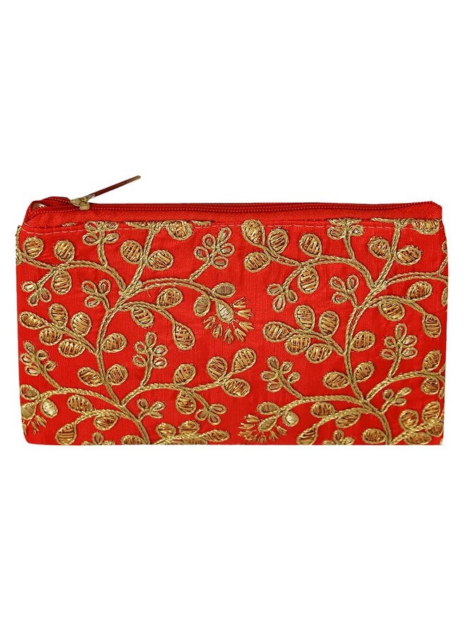 كوبير إندستريز محفظة يد مطرزة من Kuber Industries للنساء - عبوة من قطعتين (أحمر) (HS39KUBMART022021) - Image 2