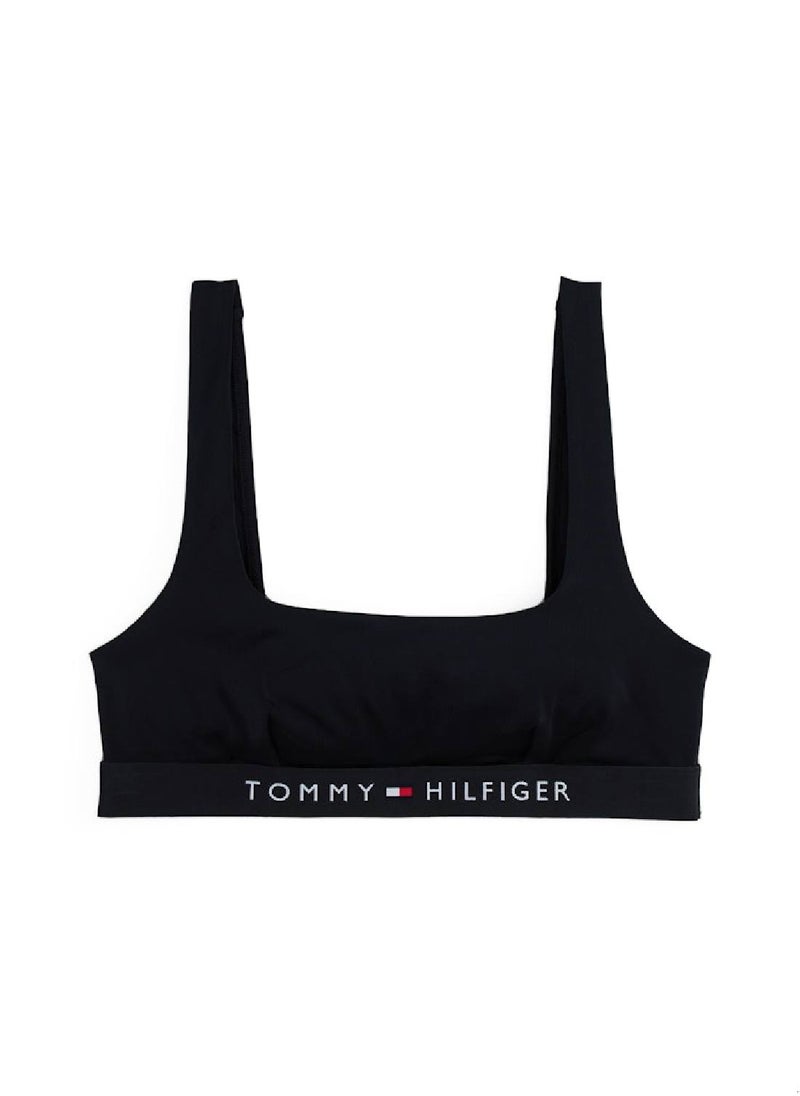 TOMMY HILFIGER - Women's Original Bralette Bikini Top - Nylon, Black - Image 1