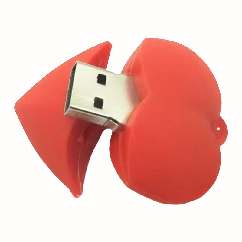 محرك أقراص USB محمول على شكل قلب بسعة 64 جيجابايت، لون أحمر، هدية لطيفة وحلوة للعائلة - Image 5