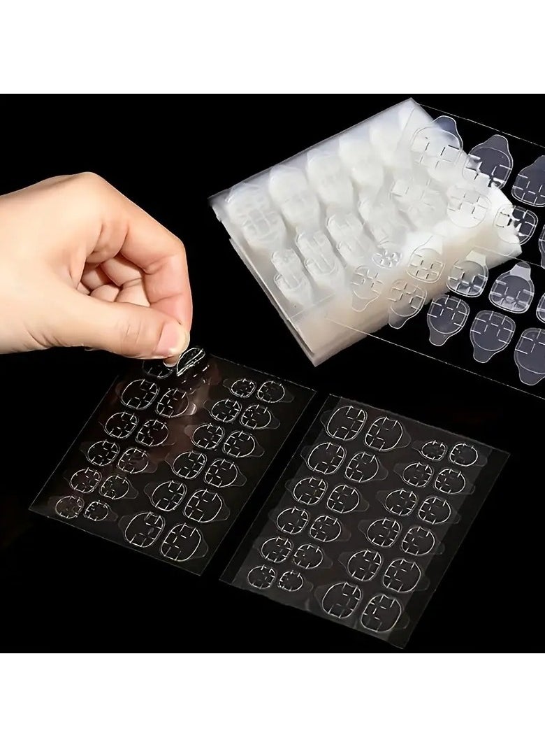 ORiTi 10 Sheet Ultrathin Waterproof Breathable Double-Sided False Nail Glue Sticker - Super Sticky Jelly Nail Sticker For Manicure - Transparent And Flexible  - Image 5