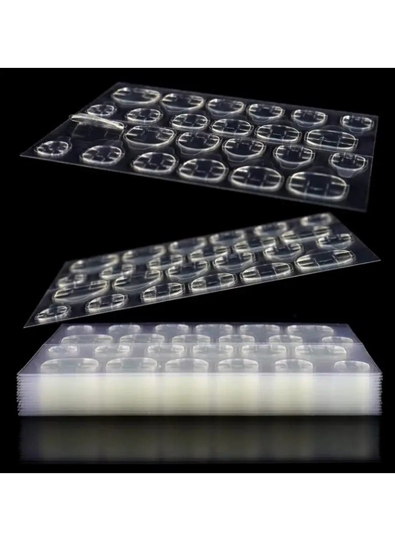 ORiTi 10 Sheet Ultrathin Waterproof Breathable Double-Sided False Nail Glue Sticker - Super Sticky Jelly Nail Sticker For Manicure - Transparent And Flexible  - Image 4