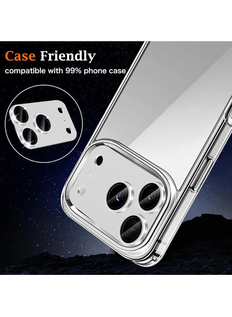 Rock Pow Camera Lens Protector for 17 Pro Max, [Scratch Resistant] [Case Friendly] [Matte Texture], Metallic Aluminum Alloy + Tempered Glass, 17 Pro Max Lens Case - Image 5