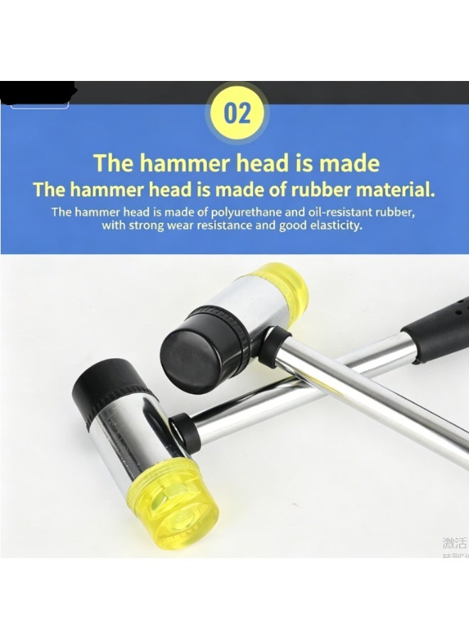 Small Rubber Mallet Hammer – 25 mm Lightweight Double-Sided Rubber and Plastic Head | Non-Slip Ergonomic Grip | Durable, Scratch-Free Tool for Jewelry Making & Repair, Delicate Craft, Furniture Setup - Image 3