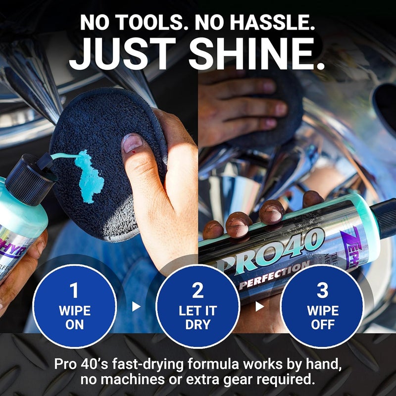 Zephyr Pro-40 The Perfect Metal Polish - 32oz for Chrome, Stainless Steel, Aluminum, Brass, Copper, Silver, and Magnesium - Image 5