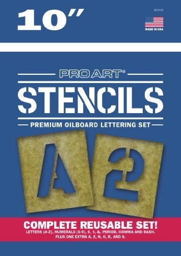 Pro Art Oiled Stencil Board Lettering, 10-inch Set, Natural - Image 5