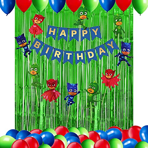TOYXE PJ Masks Theme Birthday Decorations Set 53 Pcs - Image 1