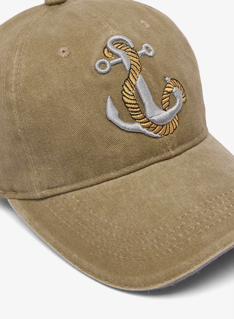 Seventy Five Anchor Embroidered Cap