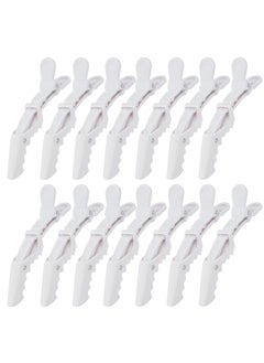 Ondder Ondder 14 Pack Alligator Hair Clips for Styling Sectioning White Salon Pro Hair Clips for Barber Clips for Hair Coloring Cutting Sectioning 