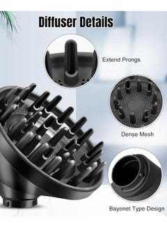 Eworld Portable Hair Styler Diffuser Attachment, Compatible with HS01, HS03 & HS05, Lightweight and Compact Design for Effortless Hair Drying and Styling  - Image 2