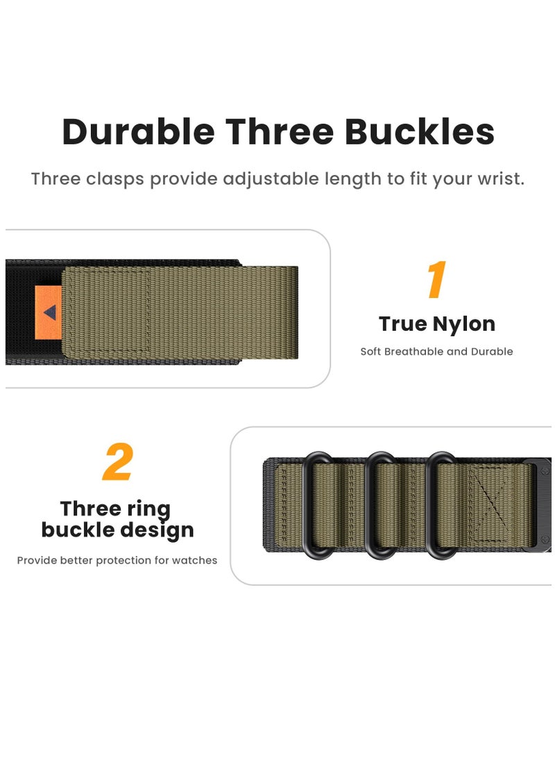 Excefore Compatible with Fenix 7X Fenix 6X Fenix 5X 26MM Nylon Strap Replacement for Fenix 5X Plus Fenix 6X Pro,Fenix 3 Fenix 3 HR,Descent Mk1 Mk2 Mk2i,D2 Delta PX,tactix Delta,Enduro,Enduro 2 Smartwatches - Image 4