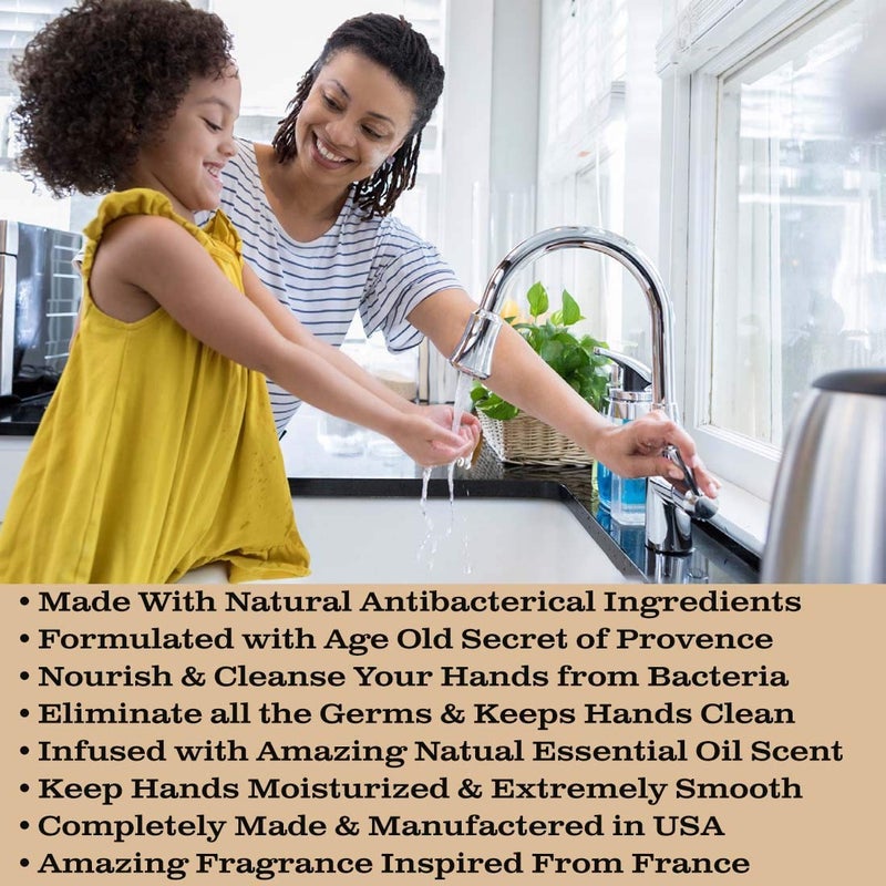 Olivia Care Antibacterial Hand Soap Infused with Sage Tea Tree Oil Orange Blossom Fragrance Cleansing GermFighting Moisturizing Hand Wash for Kitchen Bathroom 185 fl oz - Image 4