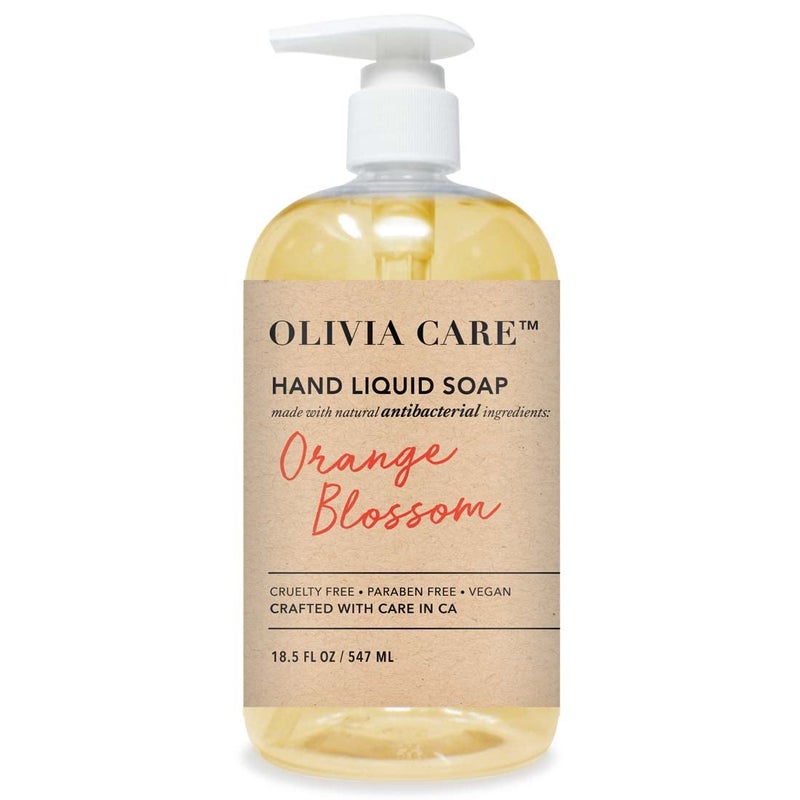 Olivia Care Antibacterial Hand Soap Infused with Sage Tea Tree Oil Orange Blossom Fragrance Cleansing GermFighting Moisturizing Hand Wash for Kitchen Bathroom 185 fl oz - Image 1