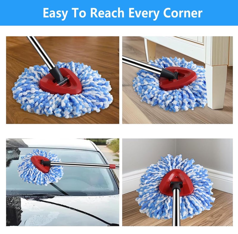 Isquene [ 5 Pack ]Mop Heads Replacements, Spin Mop Replacement Head Deep Cleaning Machine Washable and Easy-to-Replace,Spin Mop Refill Replacement Head 100% Microfiber,Mop Head Compatible with O Ceda EasyWrin - Image 4
