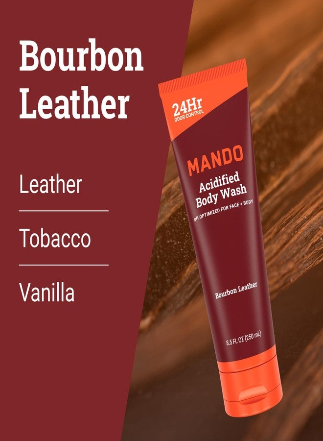 Mando Odor Shield Body Wash - 24 Hour Control - Removes Odor Better than Soap - SLS Free, Paraben Free, Skin Safe - 8.5 Ounce (Pack of 2) (Bourbon Leather) - Image 4