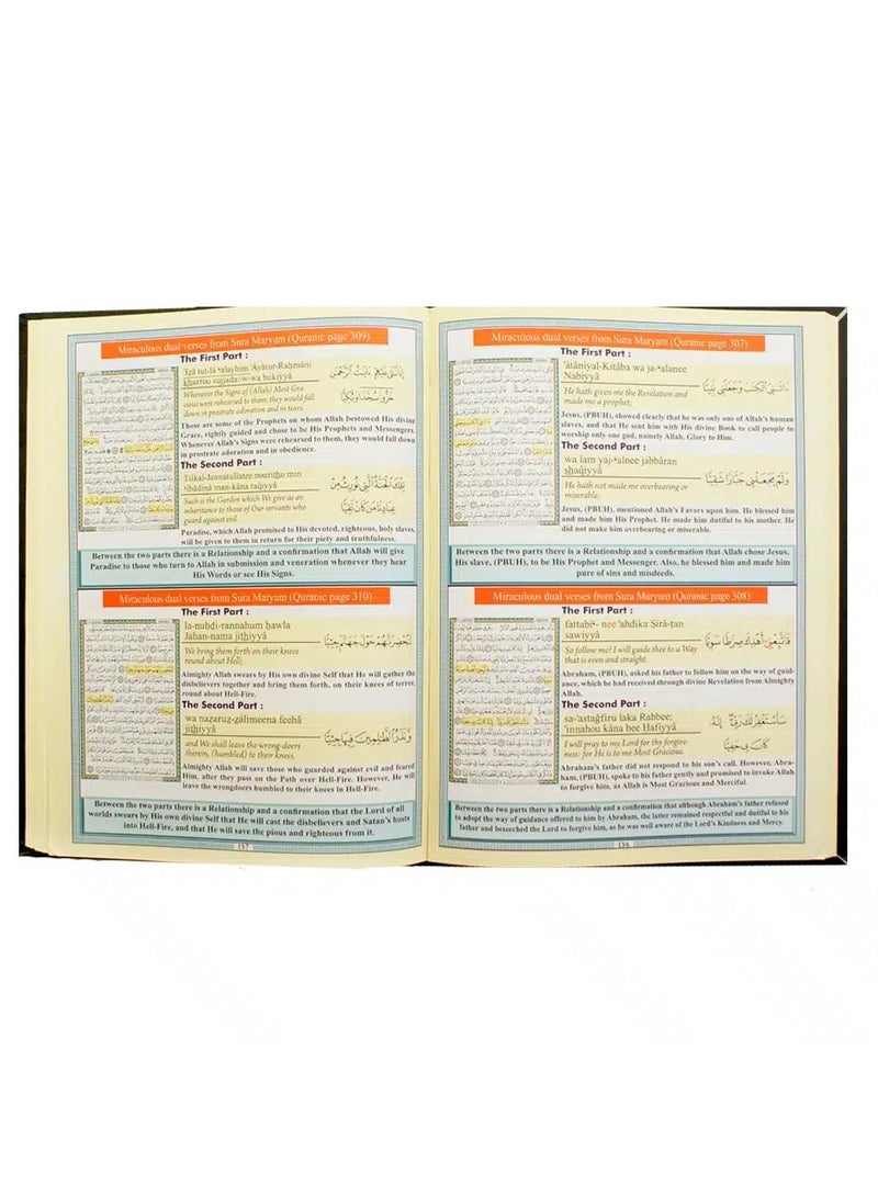 Miraculous dual verses in Quranic pages in English, size: 17×24 cm - Image 2