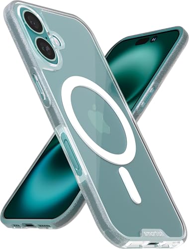 Smartish® iPhone 16 Magnetic Case - Gripmunk Compatible with MagSafe [Lightweight + Protective] Slim & Thin Grip Cover with Microfiber Lining for Apple iPhone 16 - Clearly Clear - Image 1