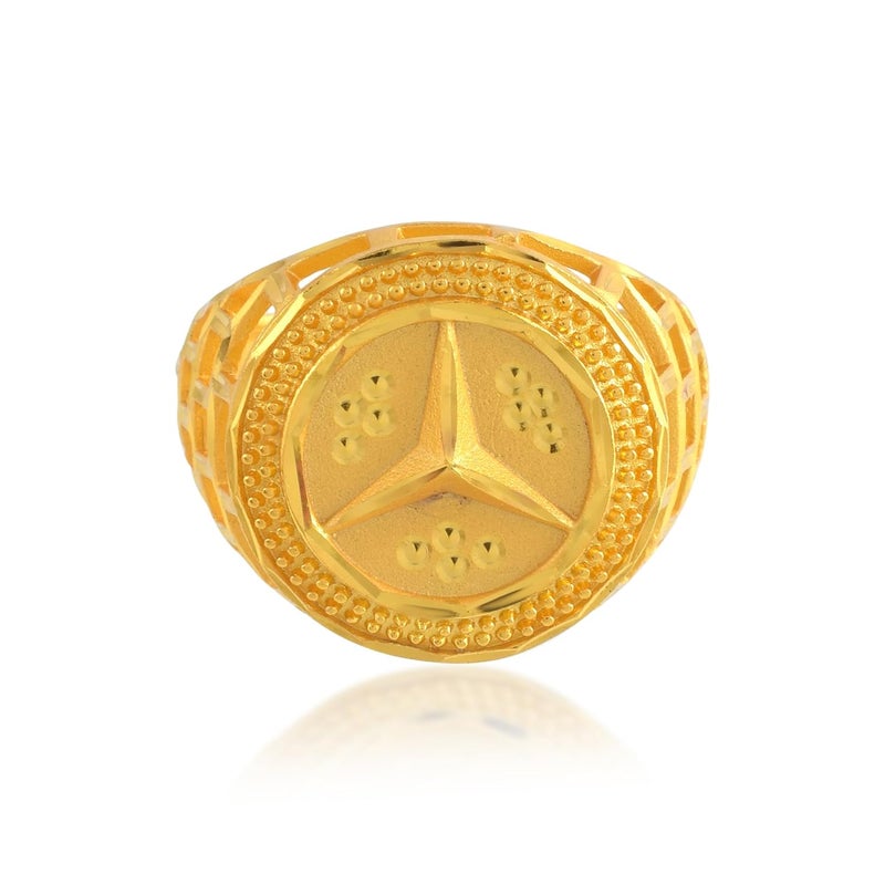Superstore18 خاتم زفاف أنيق مصمم من الذهب عيار 1 جرام من النحاس للرجال (SST3744ORDM) - Image 4
