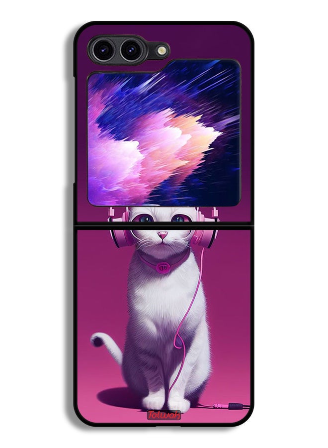 Tolwak Samsung Galaxy Z Flip6 Protective Case Cover Cute Kitten - Image 1