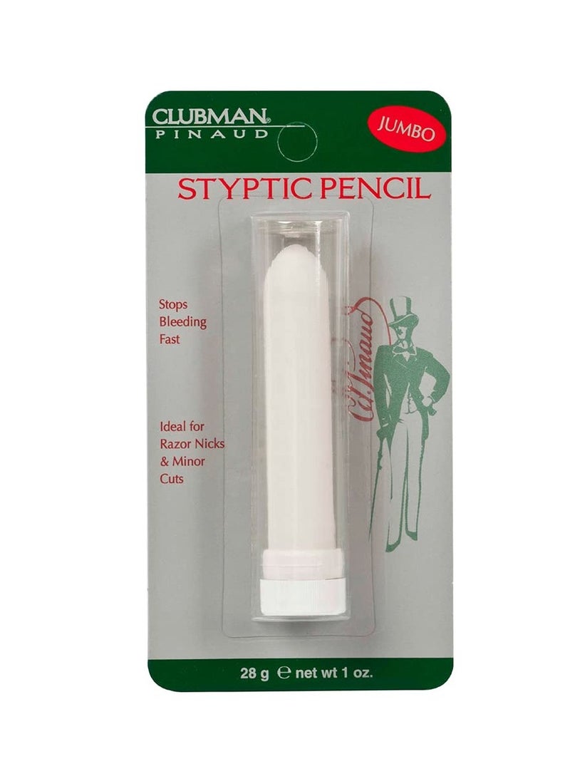 Clubman - Clubman Jumbo Styptic Pencil, Treat and Seal Shaving Cuts Instantly, Anti-hemorrhaging Stick, First Aid Device, White, 1 oz - Image 1