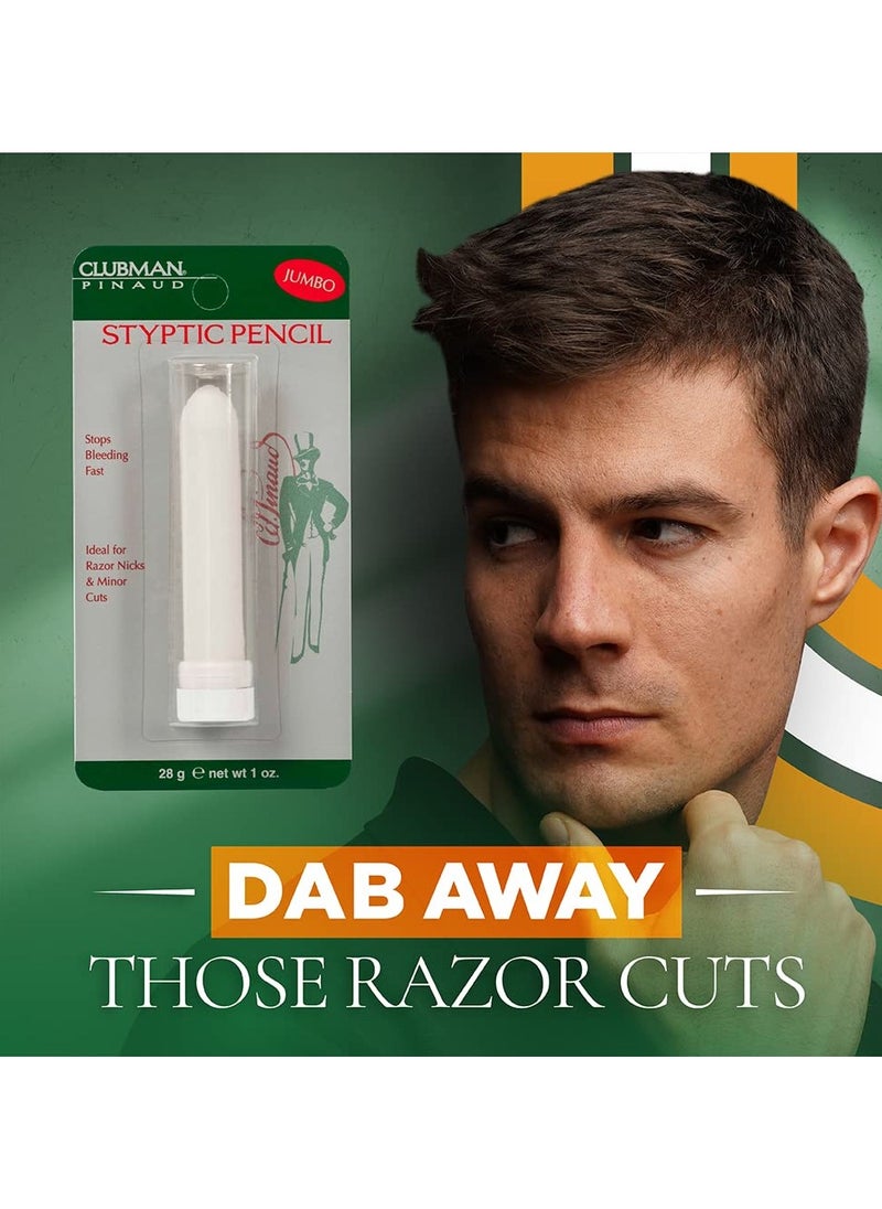 Clubman - Clubman Jumbo Styptic Pencil, Treat and Seal Shaving Cuts Instantly, Anti-hemorrhaging Stick, First Aid Device, White, 1 oz - Image 1