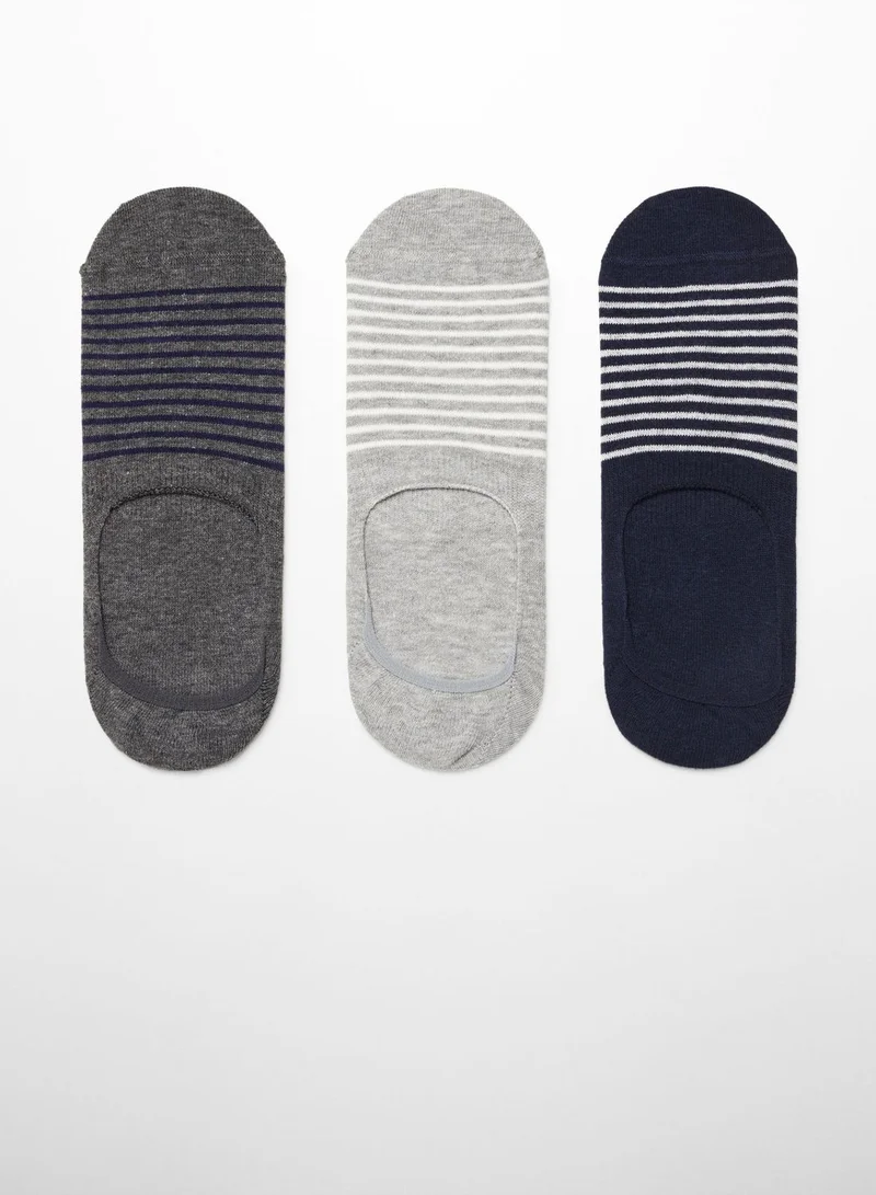 مانجو مان 3 Pack No Show Socks