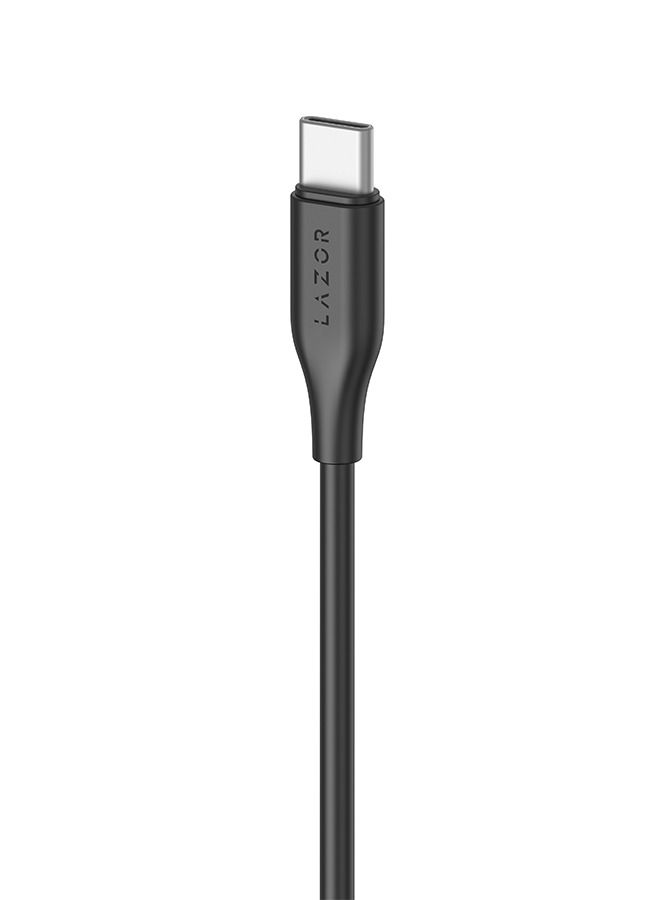 Lazor Flux USB to USB-C Charging  Cable CT85 Black-1m - Image 3