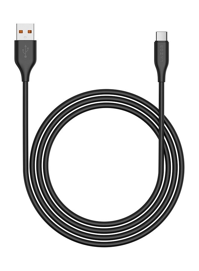 Lazor Flux USB to USB-C Charging  Cable CT85 Black-1m - Image 1