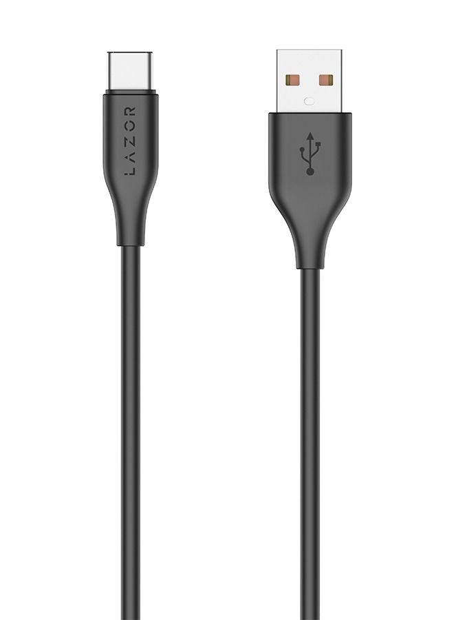 Lazor Flux USB to USB-C Charging  Cable CT85 Black-1m - Image 2