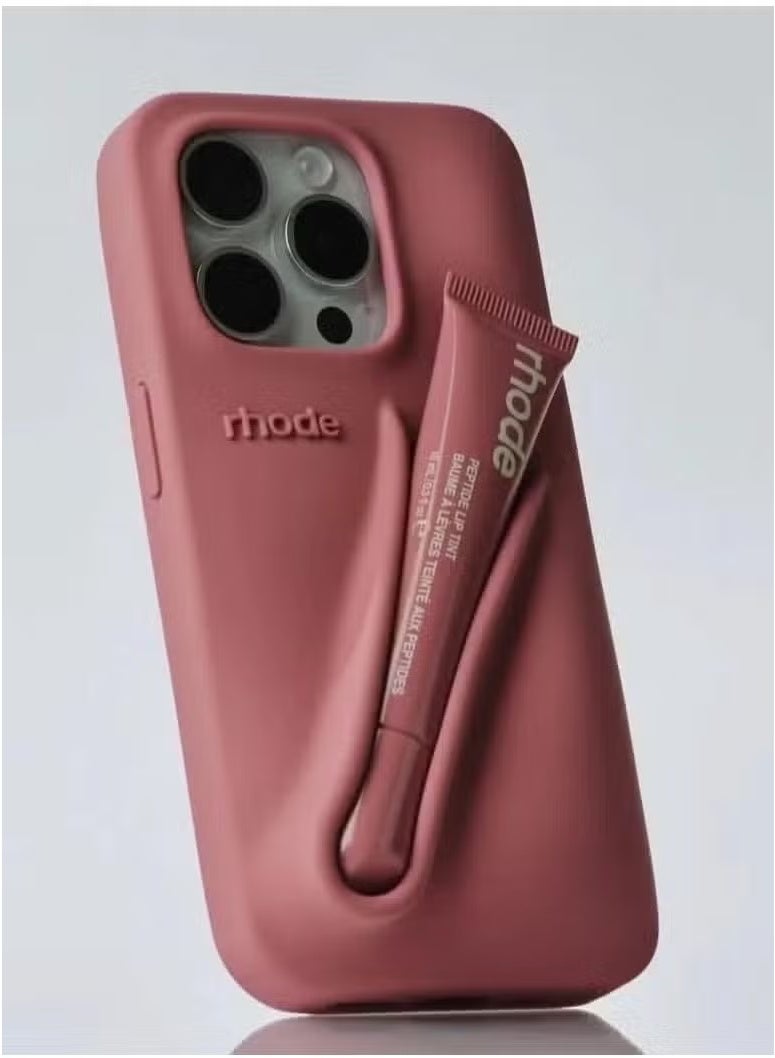 rhode Peptide Lip Tint (SALTY TAN) + Summer Lip Case Case for iPhone 14 Pro Max(SALTY TAN) - Limited Edition - Image 1