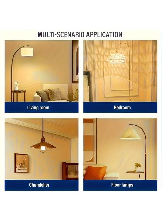 4 قطع 2500 مللي أمبير مصابيح LED ذكية قابلة لإعادة الشحن قاعدة E26 E27 15 لونًا جهاز تحكم عن بعد - Image 5