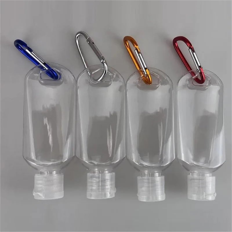 Empty Hand Sanitizer Bottles 40Pcs 50ml Portable Refillable Bottles - With Hook, For Sanitizer/Soap/Cosmetics - Image 3