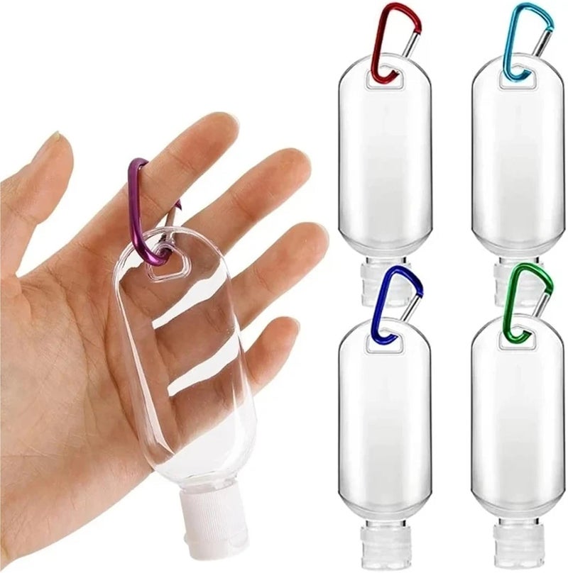 Empty Hand Sanitizer Bottles 40Pcs 50ml Portable Refillable Bottles - With Hook, For Sanitizer/Soap/Cosmetics - Image 1