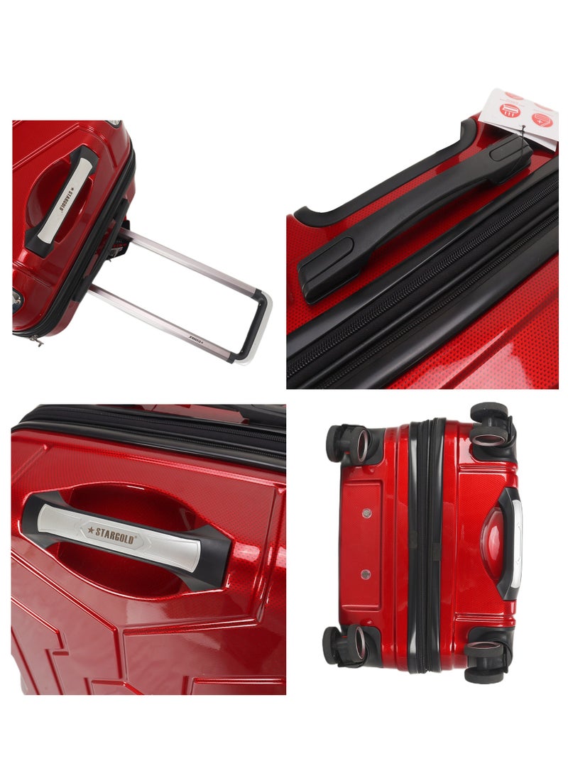 Trolley Luggage Set of 3 PCS TPC Hard Side Spinner Wheels with TSA Lock