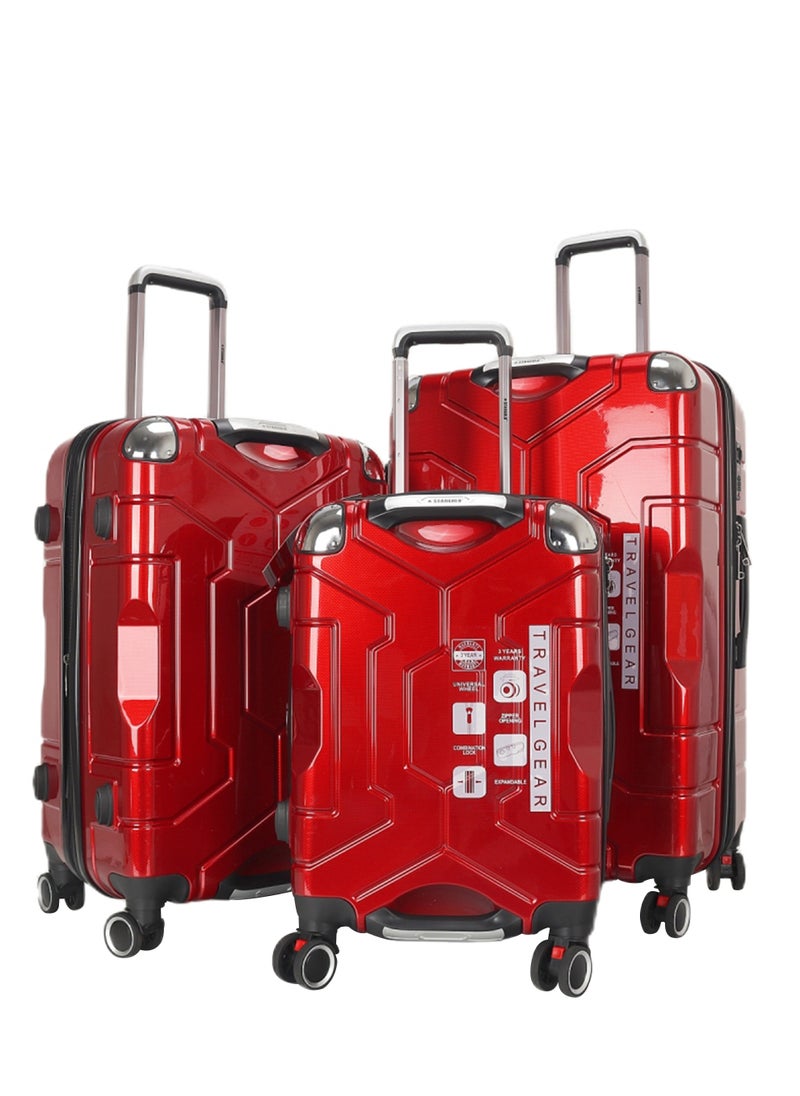 Stargold Trolley Luggage Set of 3 PCS TPC Hard Side Spinner Wheels with TSA Lock  - Image 1