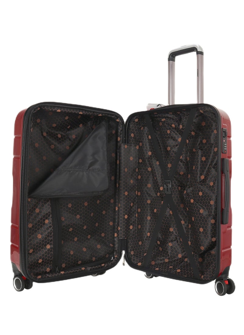 Trolley Luggage Set of 3 PCS TPC Hard Side Spinner Wheels with TSA Lock