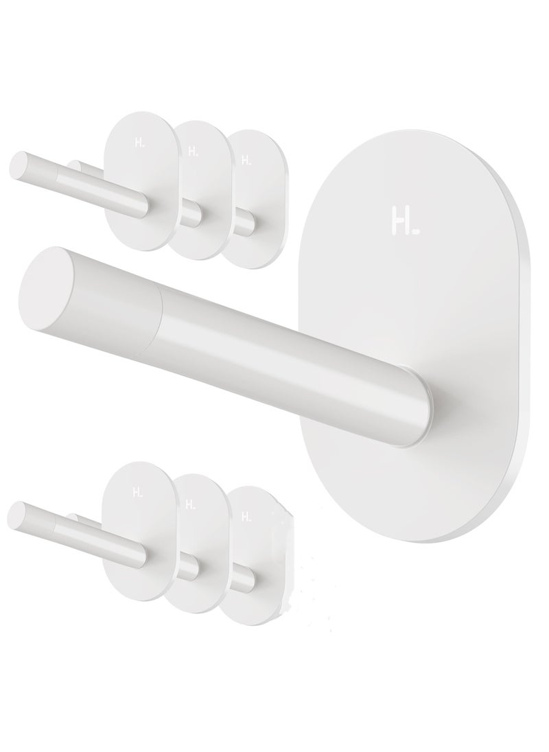 KASTWAVE - Adhesive Wall Hooks - No Tools, Easy to Use Multi-Function Utility Hooks, Small Sticky Hooks for Hanging Oven Mitts, Kitchenware, Clothes, Towels, Hats, Keys (6 Pack) - Image 1