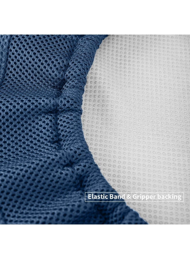 Shinnwa Bar Stool Cushions Memory Foam Round Bar Stool Covers Cushion with NonSlip Backing and Elastic Band 12 Navy - Image 2