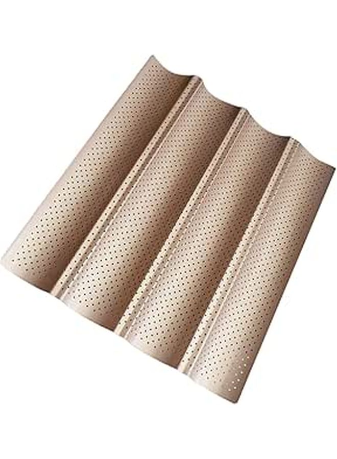 Non Stick Perforated Loaf Pan Heat Resistant Bakeware 4 Slot with Air Vent - Image 1