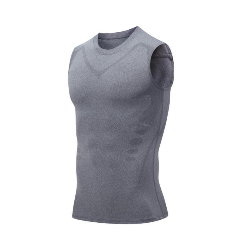 Ionic Shaping Vest XL Gy Flexible Breathable Fabric - Sweat-Wicking Compression Technology Fitness Vest for Male Workout And Daily Wear - Image 1