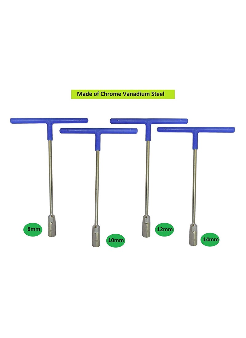 Inditrust - Inditrust CRV Hex Tool Kit Set For Home And Office T Spanner Combo 8mm 10 Mm 12mm 14 Mm - Image 1