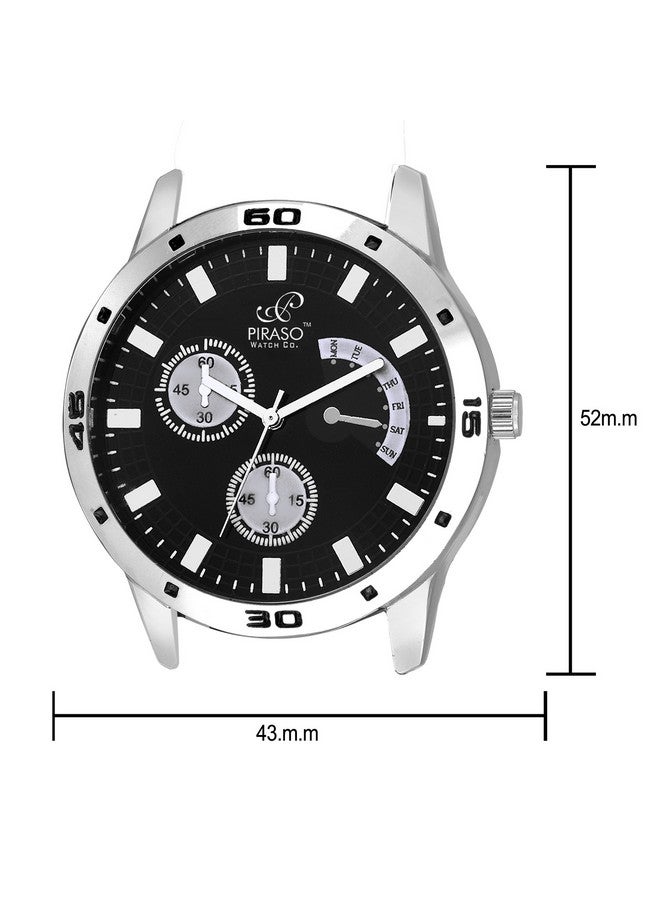 Piraso Analog Black Dial Men's Watch-PWC-9112 - Image 3