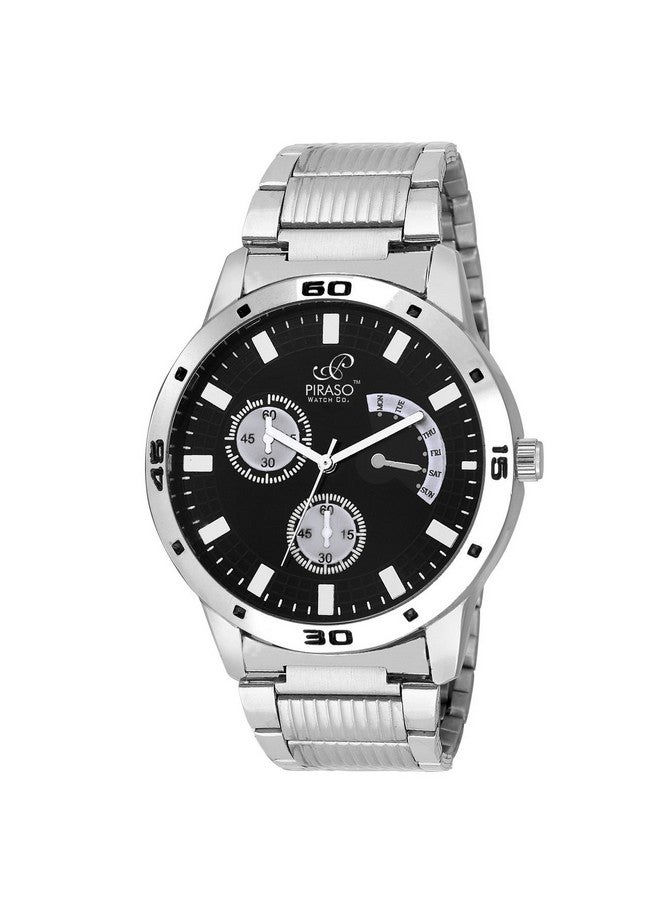 Piraso Analog Black Dial Men's Watch-PWC-9112 - Image 1