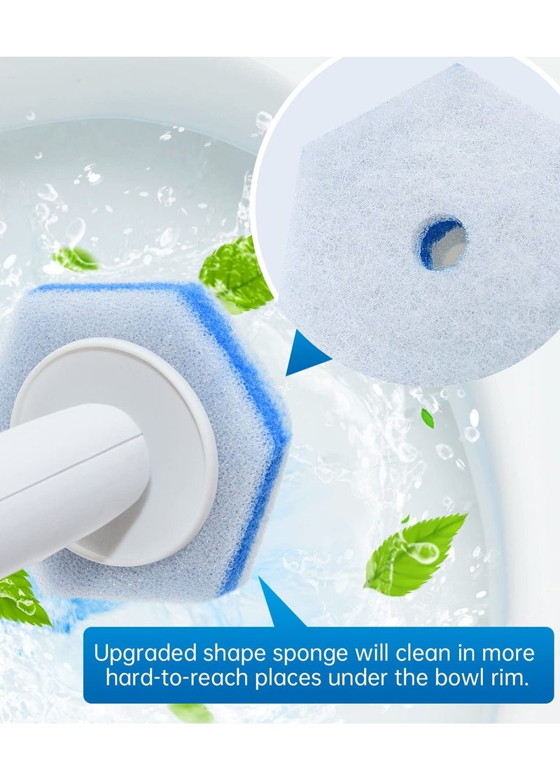 Y&D 20 Count Disposable Toilet Wand Heads Brush Compatible with Clorox Refills - Image 3