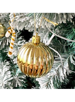 SINCHER SINCHER 42 Pieces Ball Decorations, Shatterproof Tree Hanging Balls, Plastic Ball Set for Decorating Home/Party/Festival (Gold)  - Image 5
